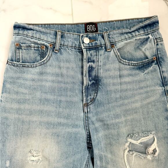 BDG Urban Outfitters Jeans Distress Rip Light High Rise Straight Women Size 29 - Picture 3 of 14